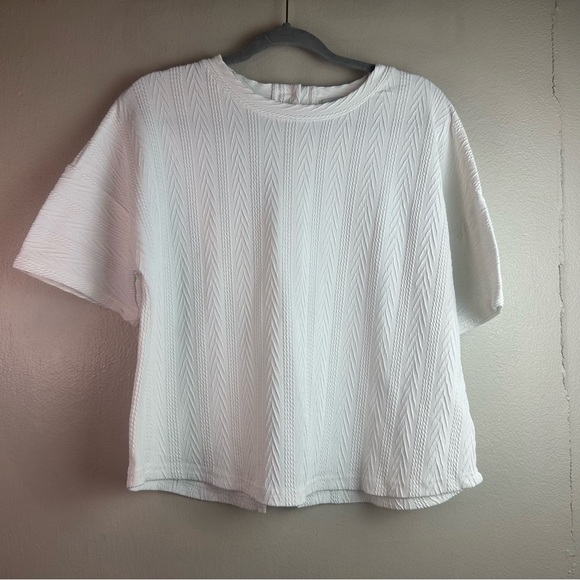 Lida Kate Knit Oversized Short Sleeve T-Shirt Sz L - Picture 3 of 9